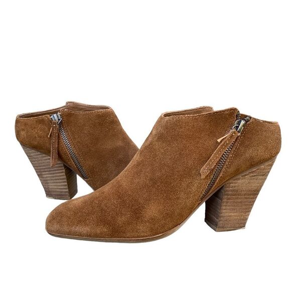 Dolce Vita Brown Suede Leather Ankle Booties Shoes Women’s size 11 boho Western - Picture 14 of 15